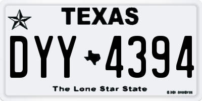 TX license plate DYY4394