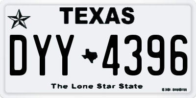 TX license plate DYY4396