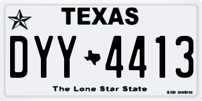 TX license plate DYY4413
