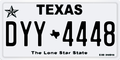 TX license plate DYY4448