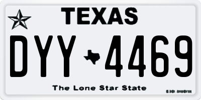 TX license plate DYY4469