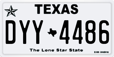 TX license plate DYY4486
