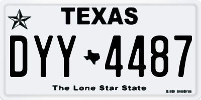 TX license plate DYY4487
