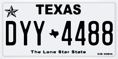 TX license plate DYY4488