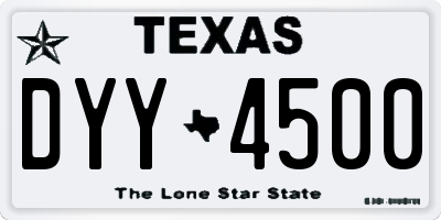 TX license plate DYY4500