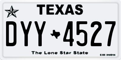 TX license plate DYY4527