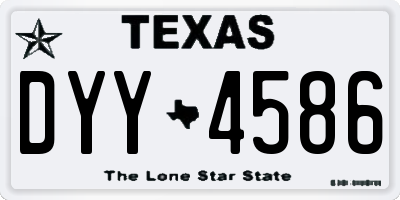 TX license plate DYY4586