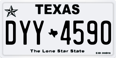 TX license plate DYY4590