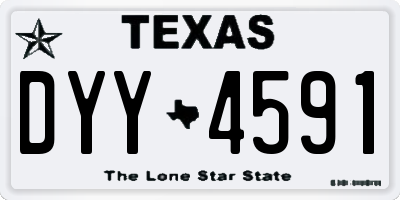 TX license plate DYY4591
