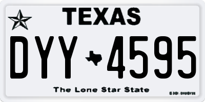 TX license plate DYY4595