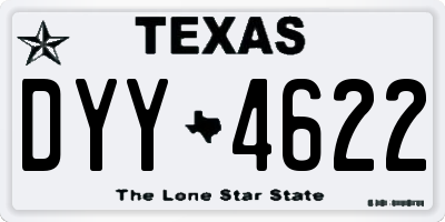 TX license plate DYY4622