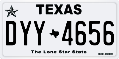 TX license plate DYY4656