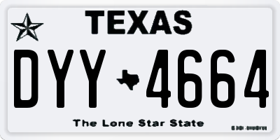 TX license plate DYY4664