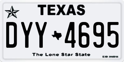 TX license plate DYY4695