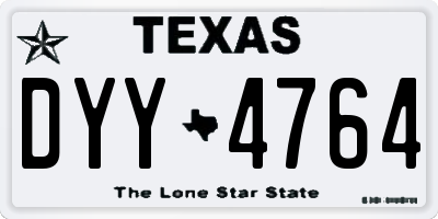 TX license plate DYY4764