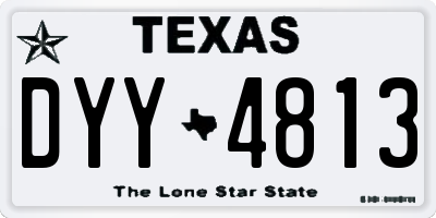 TX license plate DYY4813