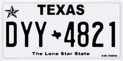 TX license plate DYY4821