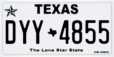 TX license plate DYY4855