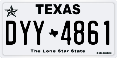 TX license plate DYY4861