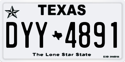 TX license plate DYY4891