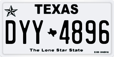 TX license plate DYY4896