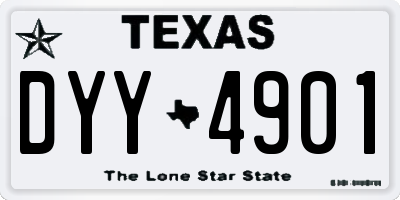 TX license plate DYY4901