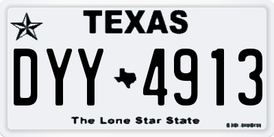 TX license plate DYY4913