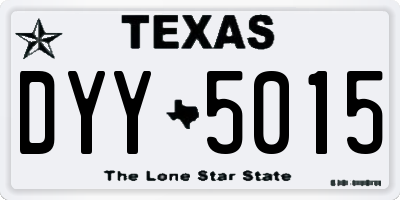 TX license plate DYY5015