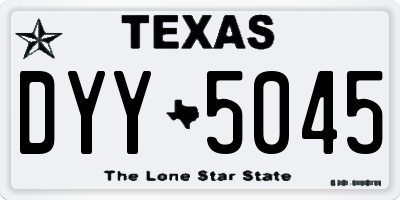 TX license plate DYY5045
