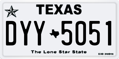 TX license plate DYY5051
