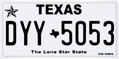 TX license plate DYY5053