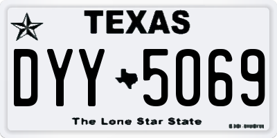 TX license plate DYY5069