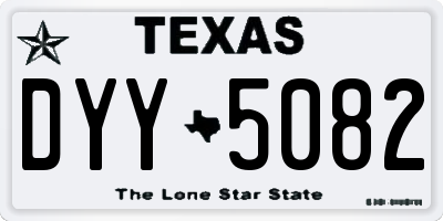 TX license plate DYY5082