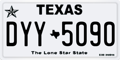 TX license plate DYY5090
