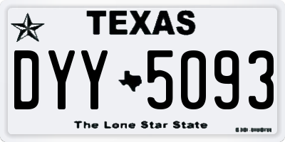TX license plate DYY5093