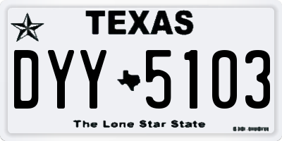TX license plate DYY5103
