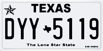 TX license plate DYY5119