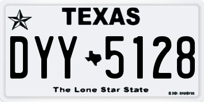 TX license plate DYY5128