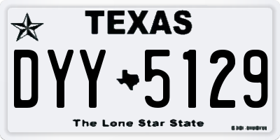 TX license plate DYY5129