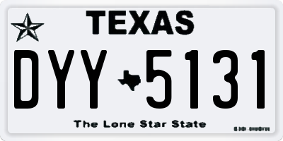 TX license plate DYY5131