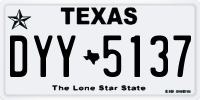TX license plate DYY5137