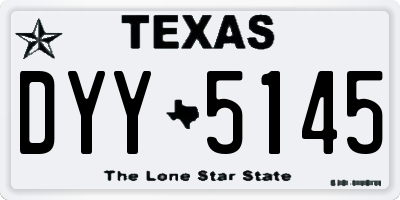 TX license plate DYY5145