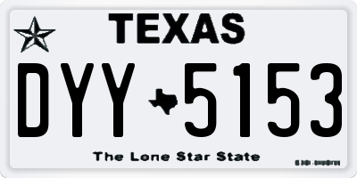 TX license plate DYY5153