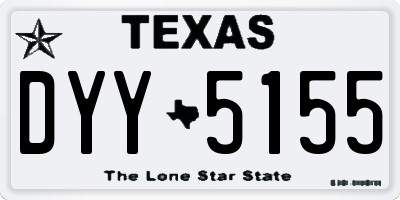 TX license plate DYY5155