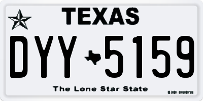 TX license plate DYY5159