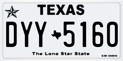 TX license plate DYY5160