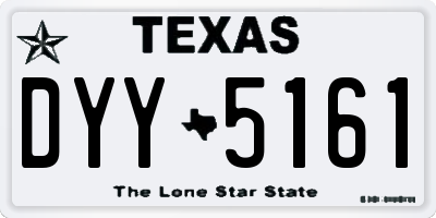 TX license plate DYY5161