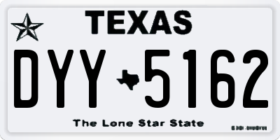 TX license plate DYY5162