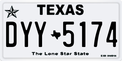 TX license plate DYY5174