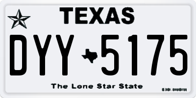 TX license plate DYY5175